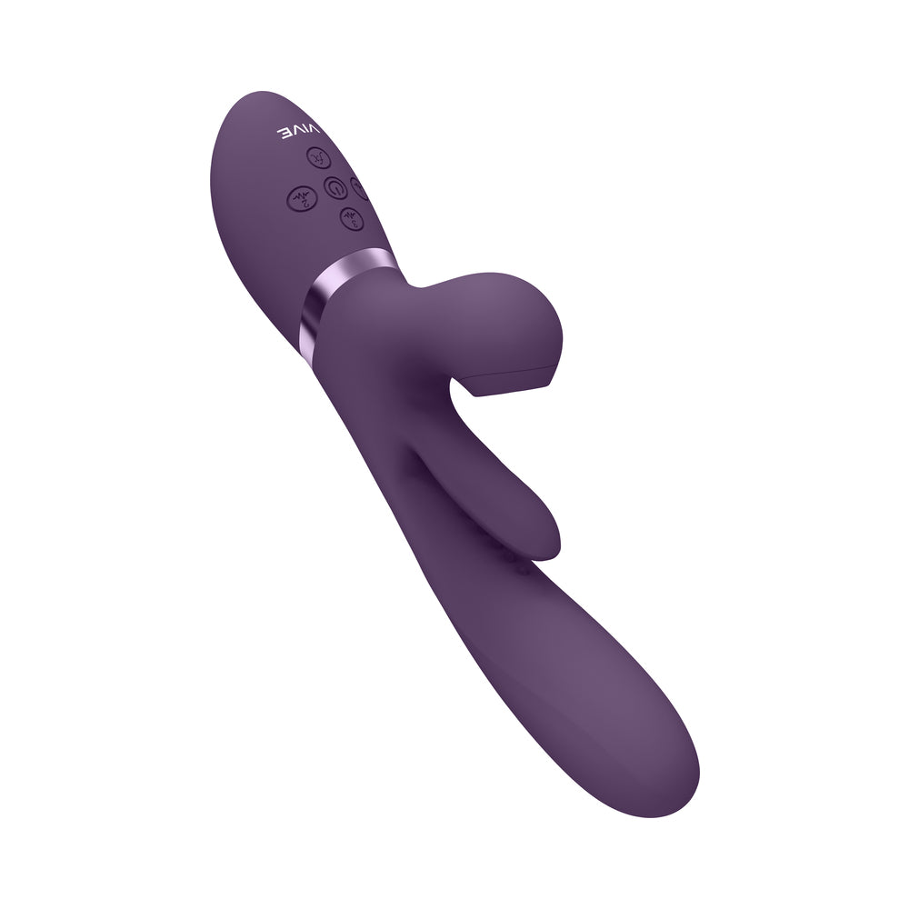 Vive Ena Rechargeable Thrusting Silicone G-Spot Vibrator With Flapping Tongue And Air Wave Stimulato