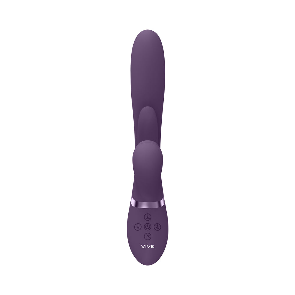 Vive Ena Rechargeable Thrusting Silicone G-Spot Vibrator With Flapping Tongue And Air Wave Stimulato