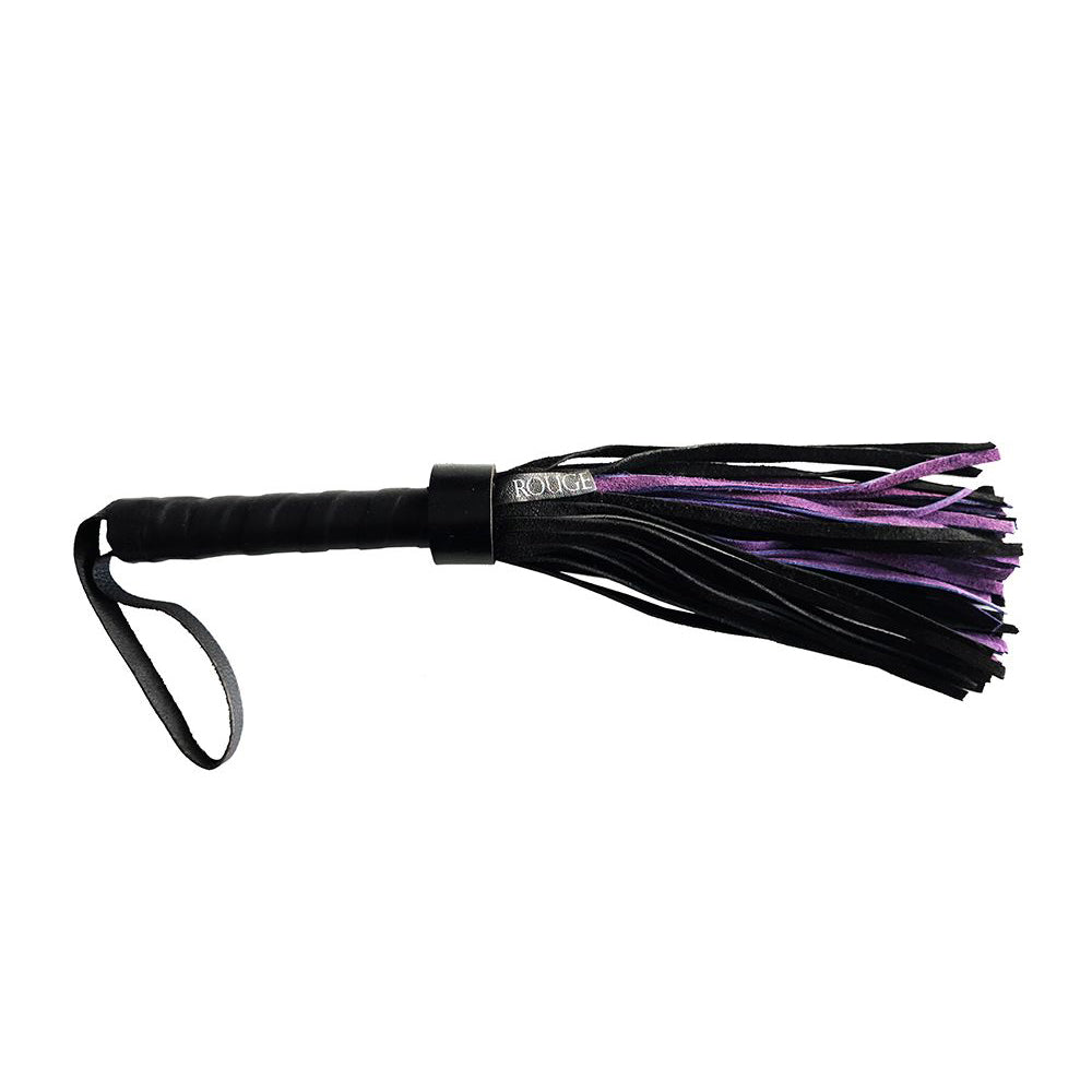 Rouge Short Suede Flogger Leather Handle Black/Purple