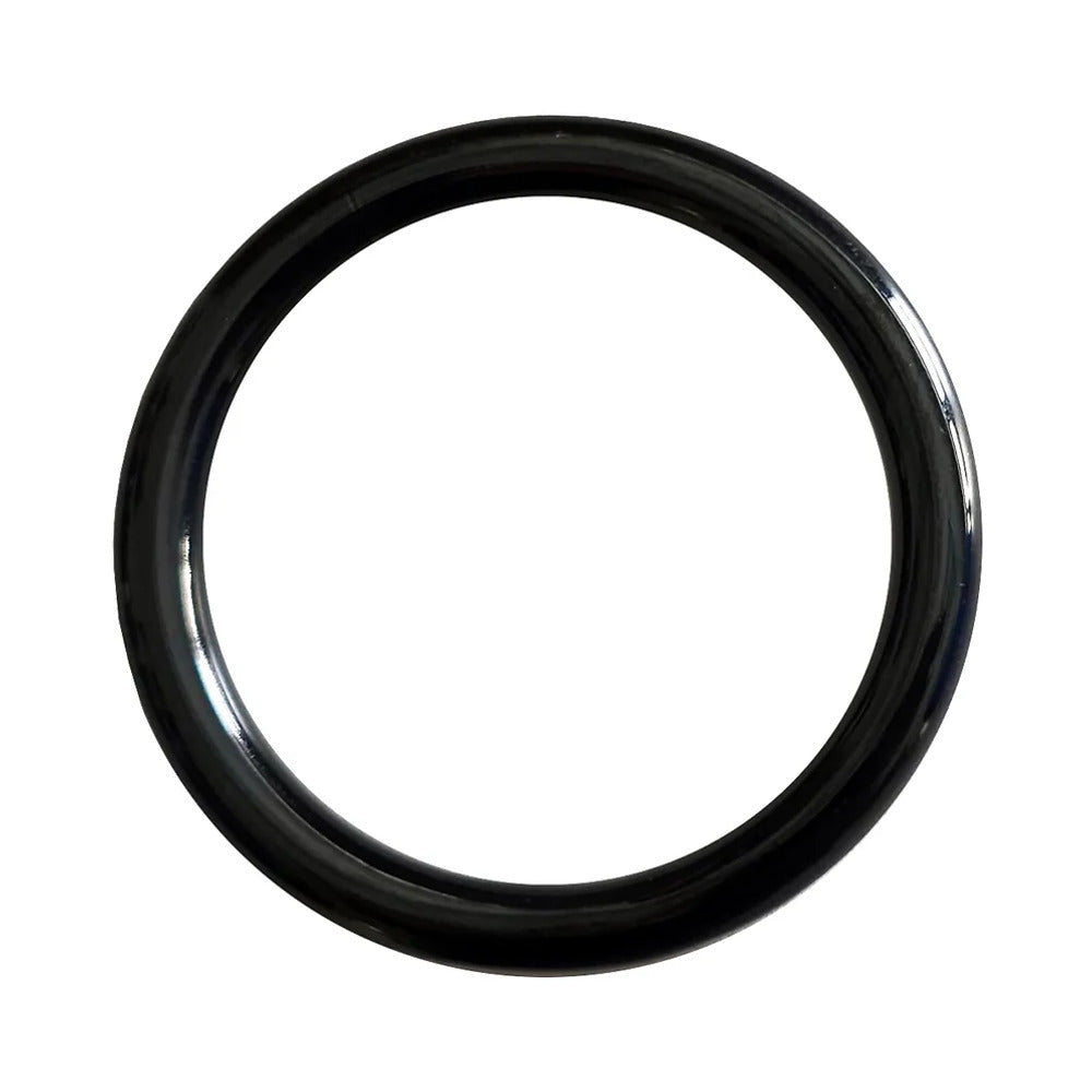 Rouge Stainless Steel Round Cock Ring 45Mm Black