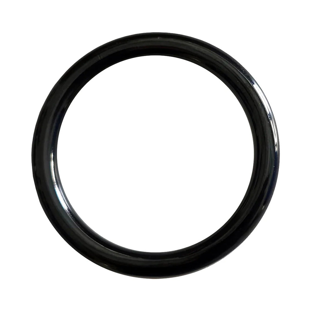 Rouge Stainless Steel Round Cock Ring 50Mm Black