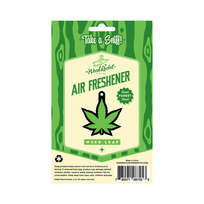 Wood Rocket Air Freshener Green Leaf