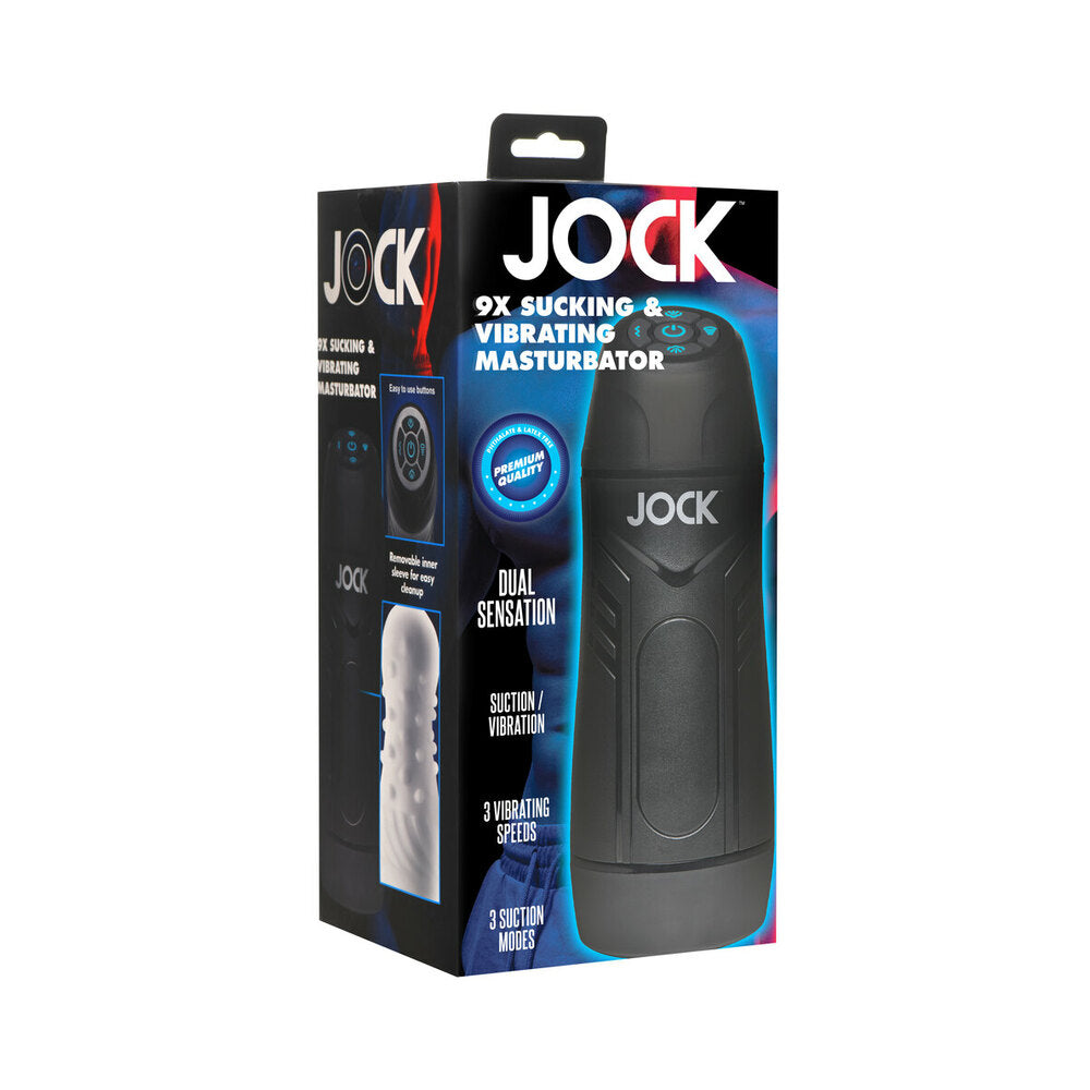 Jock 9X Sucking &amp; Vibrating Masturbator White