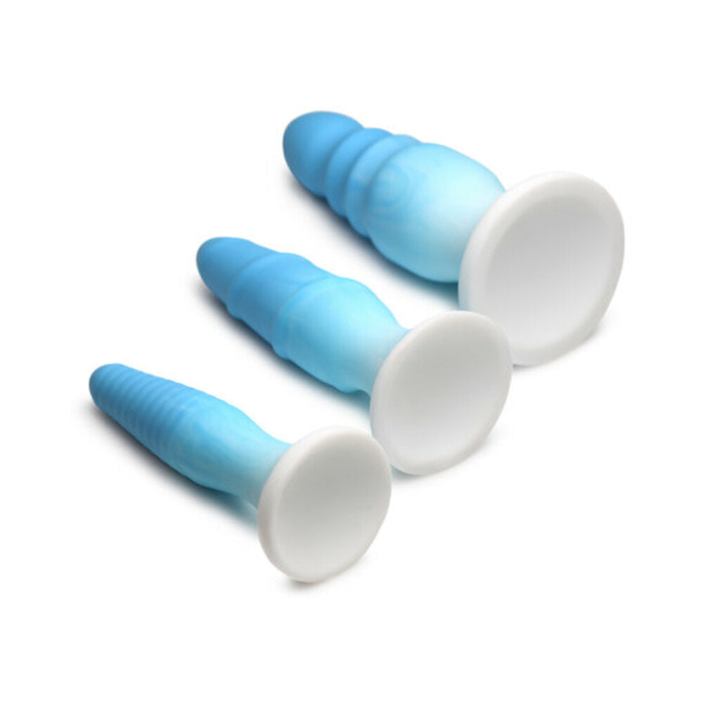 Curve Toys Simply Sweet Silicone Butt Plug Set - Blue