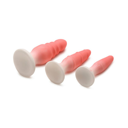 Curve Toys Simply Sweet Silicone Butt Plug Set - Pink