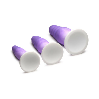 Curve Toys Simply Sweet Silicone Butt Plug Set - Purple