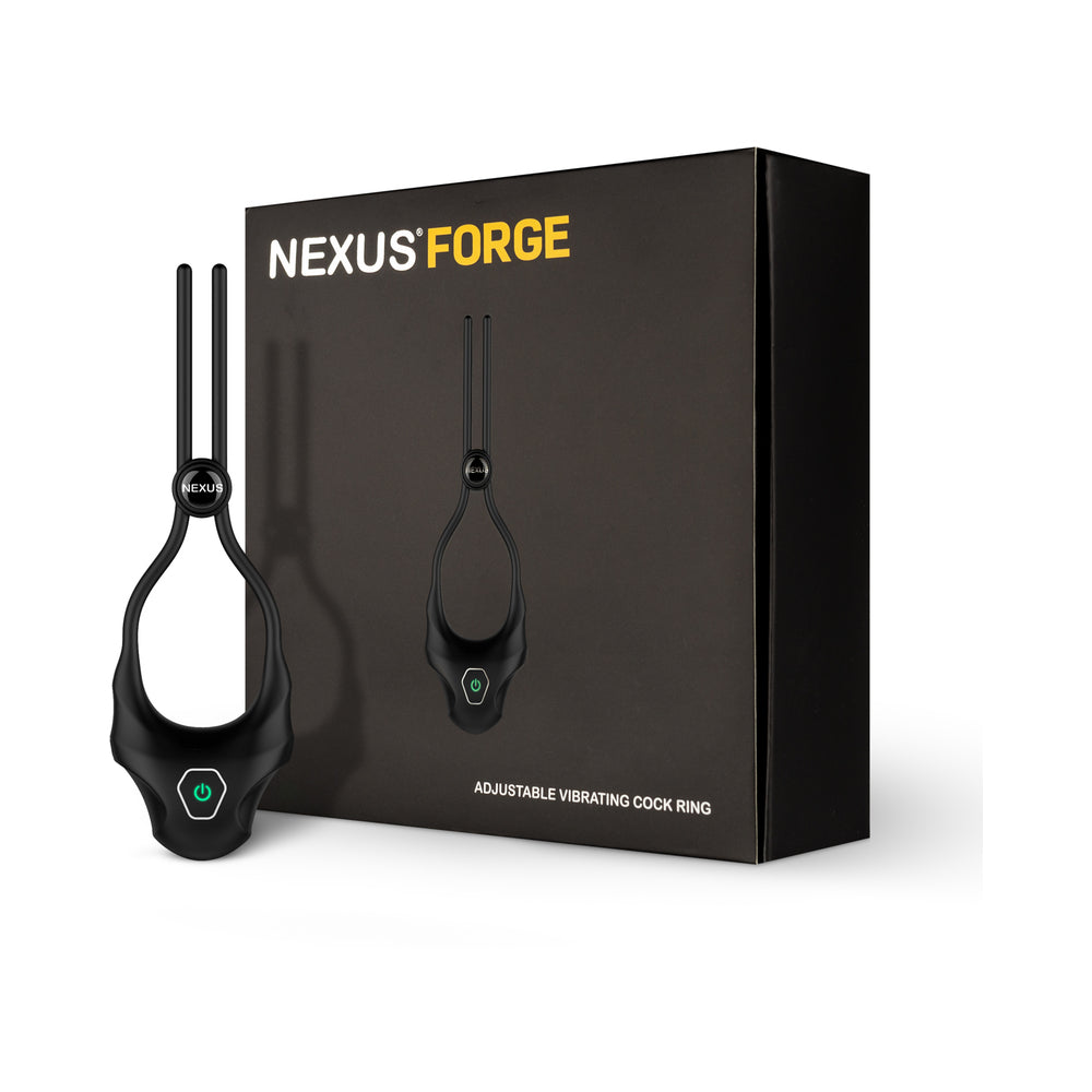 Nexus Forge Adjustable Vibrating Cock Ring Black