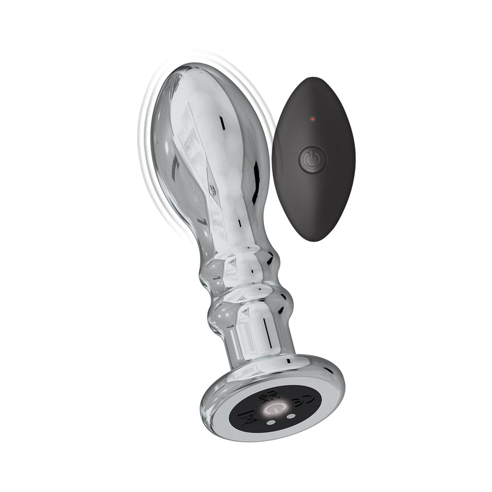 Ass-Sation Remote Vibrating Metal Anal Pleaser Silver