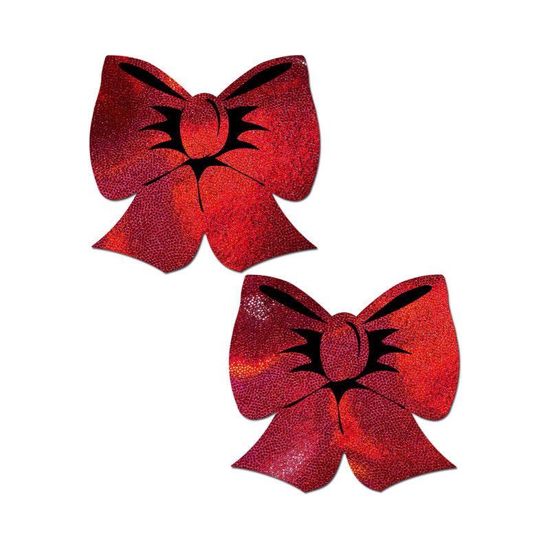 Pastease Hologram Bows Red Pasties