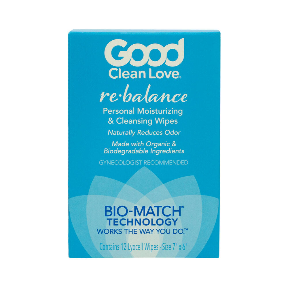 Good Clean Love Rebalance Personal Moisturizing &amp; Cleansing Wipes 12-Pack