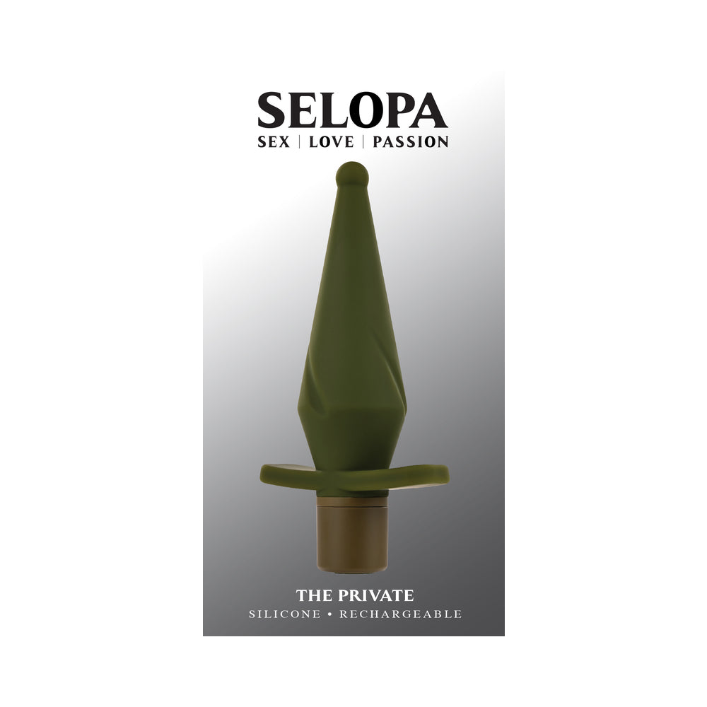 Selopa The Private Rechargeable Butt Plug Silicone Green