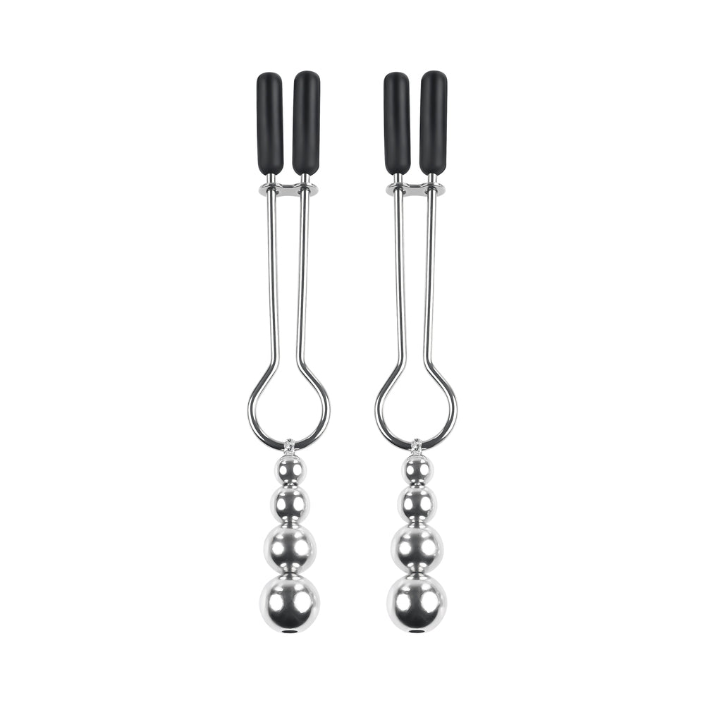 Selopa Beaded Nipple Clamps Stainless Steel Silver