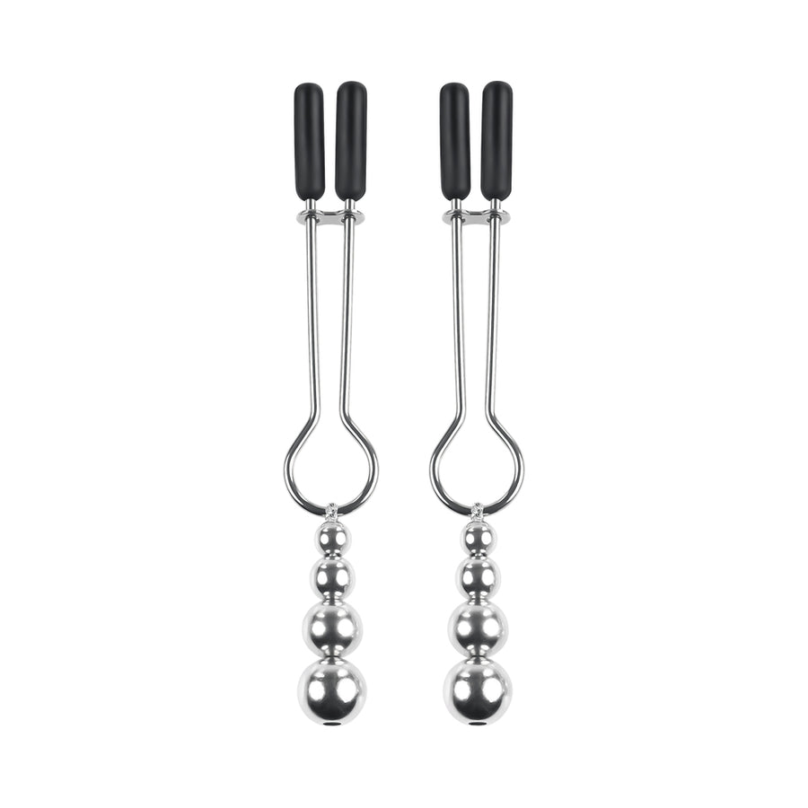 Selopa Beaded Nipple Clamps Stainless Steel Silver