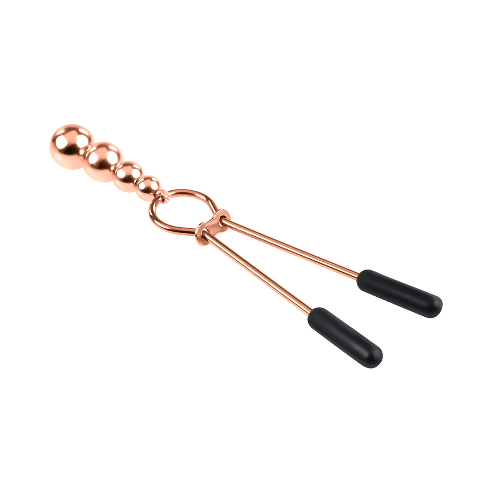 Selopa Beaded Nipple Clamps Stainless Steel Rose Gold