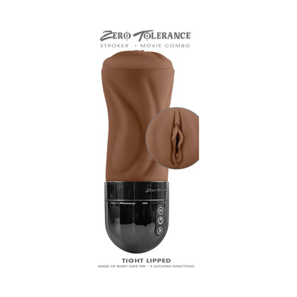 Zero Tolerance Tight Lipped Rechargeable Stroker With Suction Dark