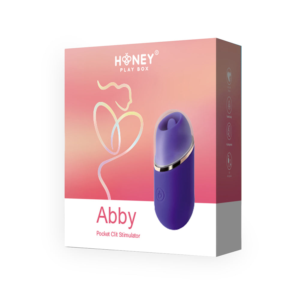 Abby Mini Clit Licking Vibrator Tongue Sex Toy - Purple