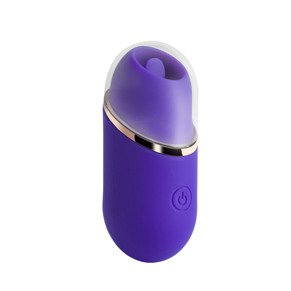 Abby Mini Clit Licking Vibrator Tongue Sex Toy - Purple