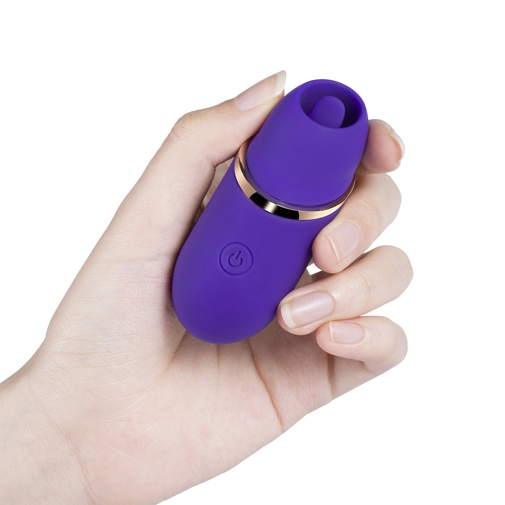 Abby Mini Clit Licking Vibrator Tongue Sex Toy - Purple