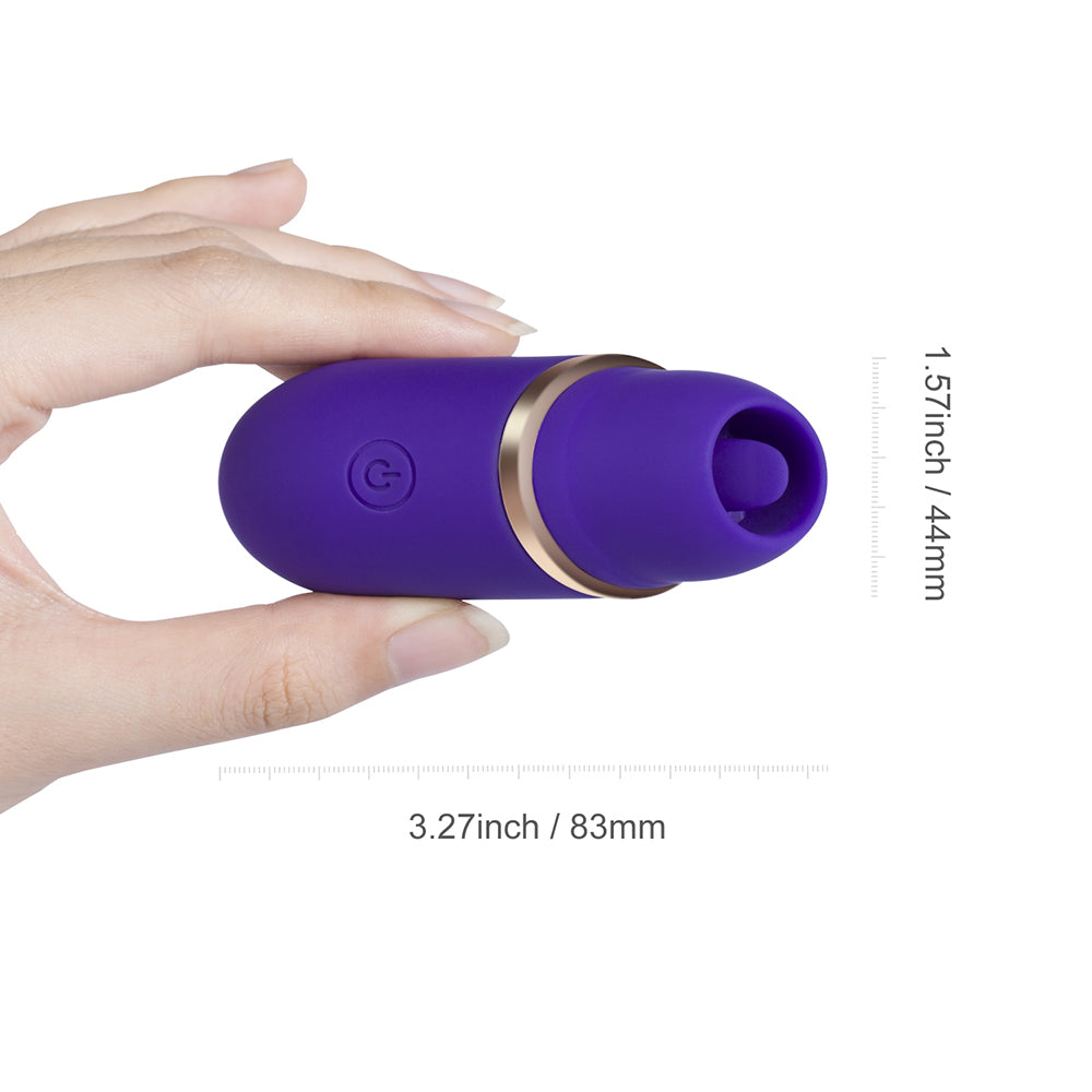 Abby Mini Clit Licking Vibrator Tongue Sex Toy - Purple