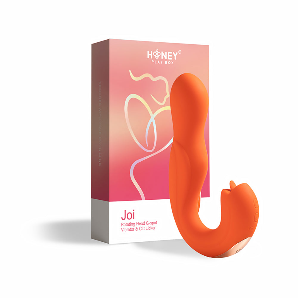 Joi Rotating Head G-Spot Vibrator And Clit Licker Orange