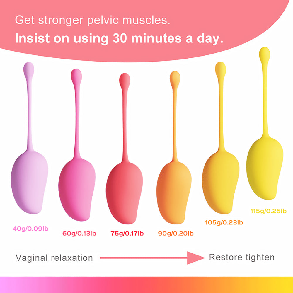 Mango Tropical Weighted Kegel Ball 6-Piece Exercise Set Assorted Color