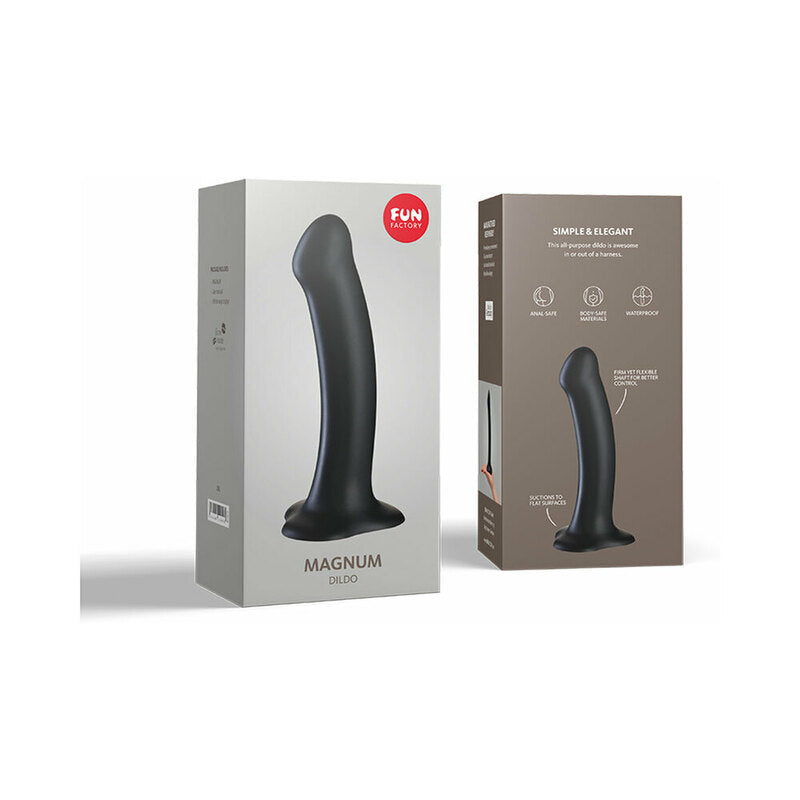 Fun Factory Magnum 7&quot; Silicone Dildo - Black