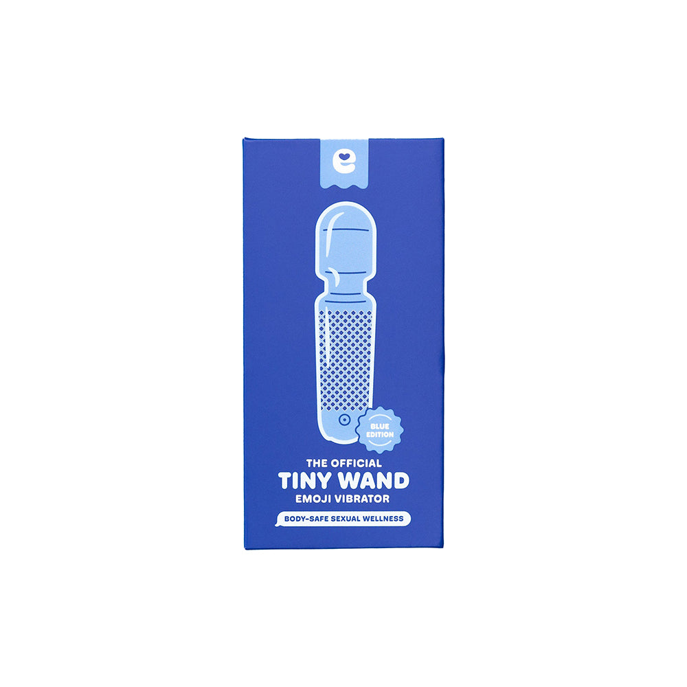 Emojibator Tiny Wand Vibrator - Blue