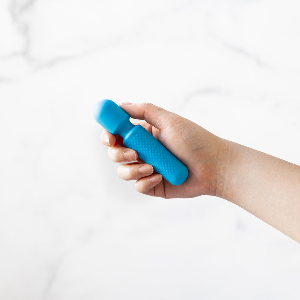 Emojibator Tiny Wand Vibrator - Blue