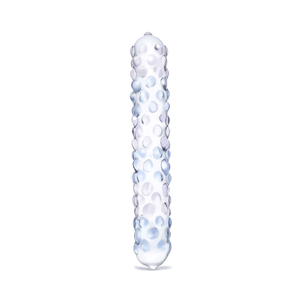 Purple Rose Nubby Glass Dildo