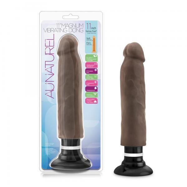 11 inches Sensa Feel Magnum Vibrating Dong Chocolate-Blush-Sexual Toys®