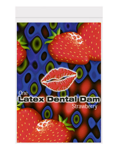 Latex Dental Dam Strawberry-blank-Sexual Toys®