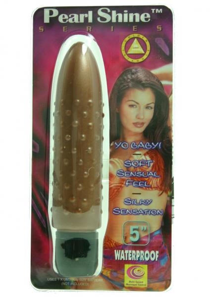 PEARL SHINE BUMPY 5 INCH VIBRATOR BROWN WATERPROOF-blank-Sexual Toys®