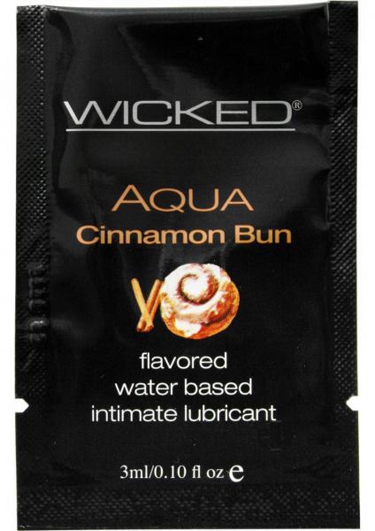 Wicked Sensual Care Aqua Waterbased Lubricant - .1 Oz Cinnamon Bun-Wicked-Sexual Toys®