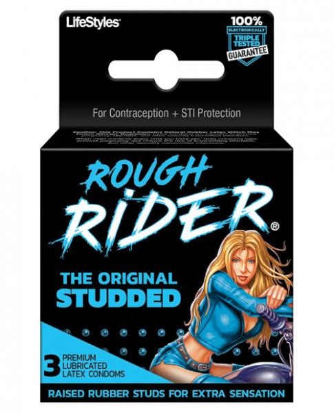 Rough Rider Studded Condom 3 Pack-Rough Rider Condoms-Sexual Toys®