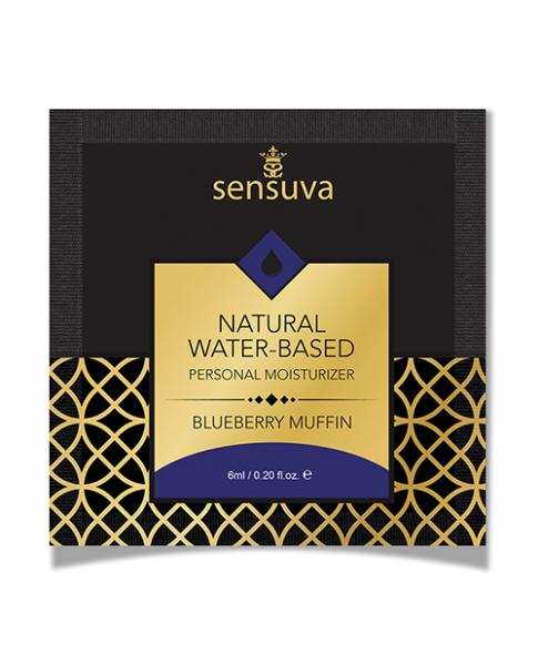 Sensuva Natural Water Based Personal Moisturizer Single Use Packet  - 6 Ml Blueberry Muffin-Sensuva-Sexual Toys®