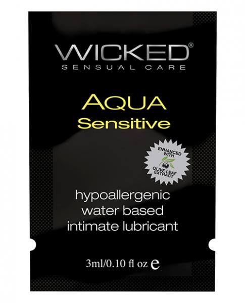 Wicked Aqua Sensitive Water Based Lubricant  .1 oz-Wicked Aqua-Sexual Toys®