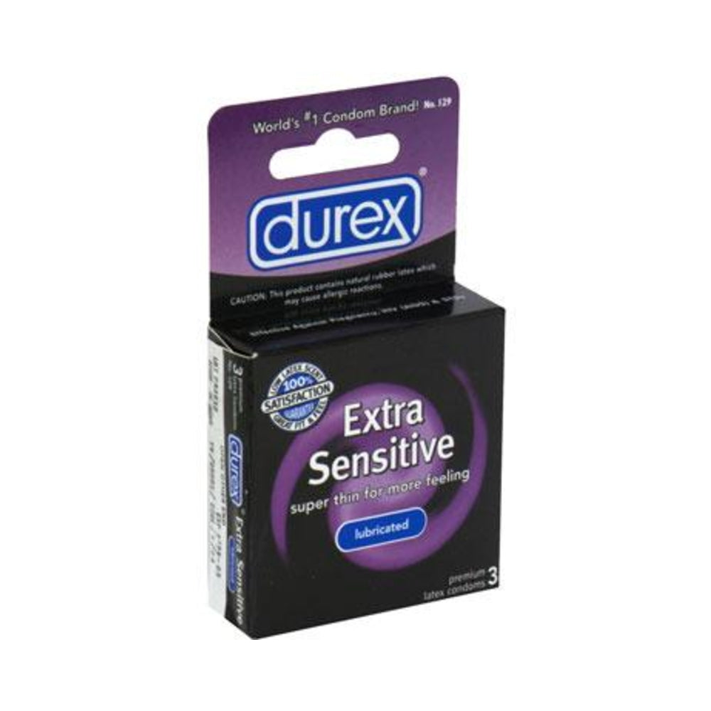 Durex Extra Sensative Lubricated Condoms (3 Pack)-Paradise Marketing-Sexual Toys®