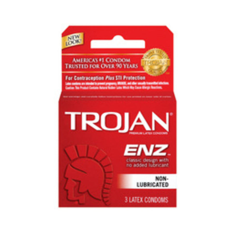 Trojan Enz Non-Lubricated Condoms - Box of 3-Trojan-Sexual Toys®