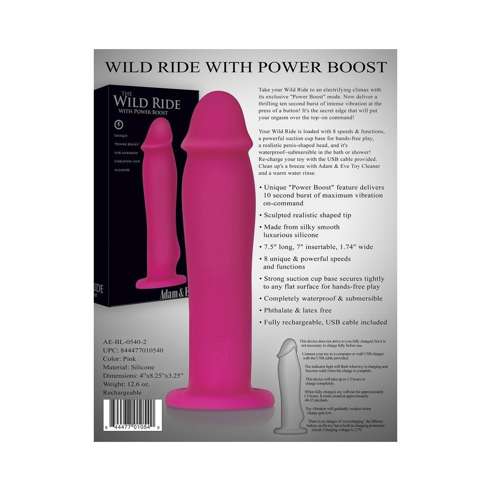 A&amp;e Wild Ride W/power Booster Rechargeable Silicone-Adam &amp; Eve-Sexual Toys®