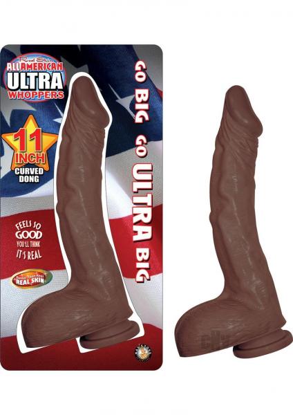 All American Ultra Whoppers 11 inches Curved Dong Brown-All American Ultra Whopper-Sexual Toys®