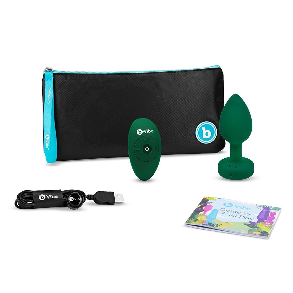 B-vibe Vibrating Jewels - Remote Control- Rechargeable - Emerald (m/l)-B-Vibe-Sexual Toys®