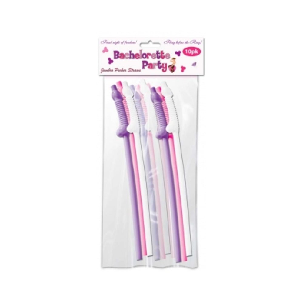 Bachelorette Flexy Super Straw Set 10 Count-blank-Sexual Toys®