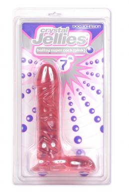 Ballsy Pink Jelly Super Cock-Doc Johnson-Sexual Toys®