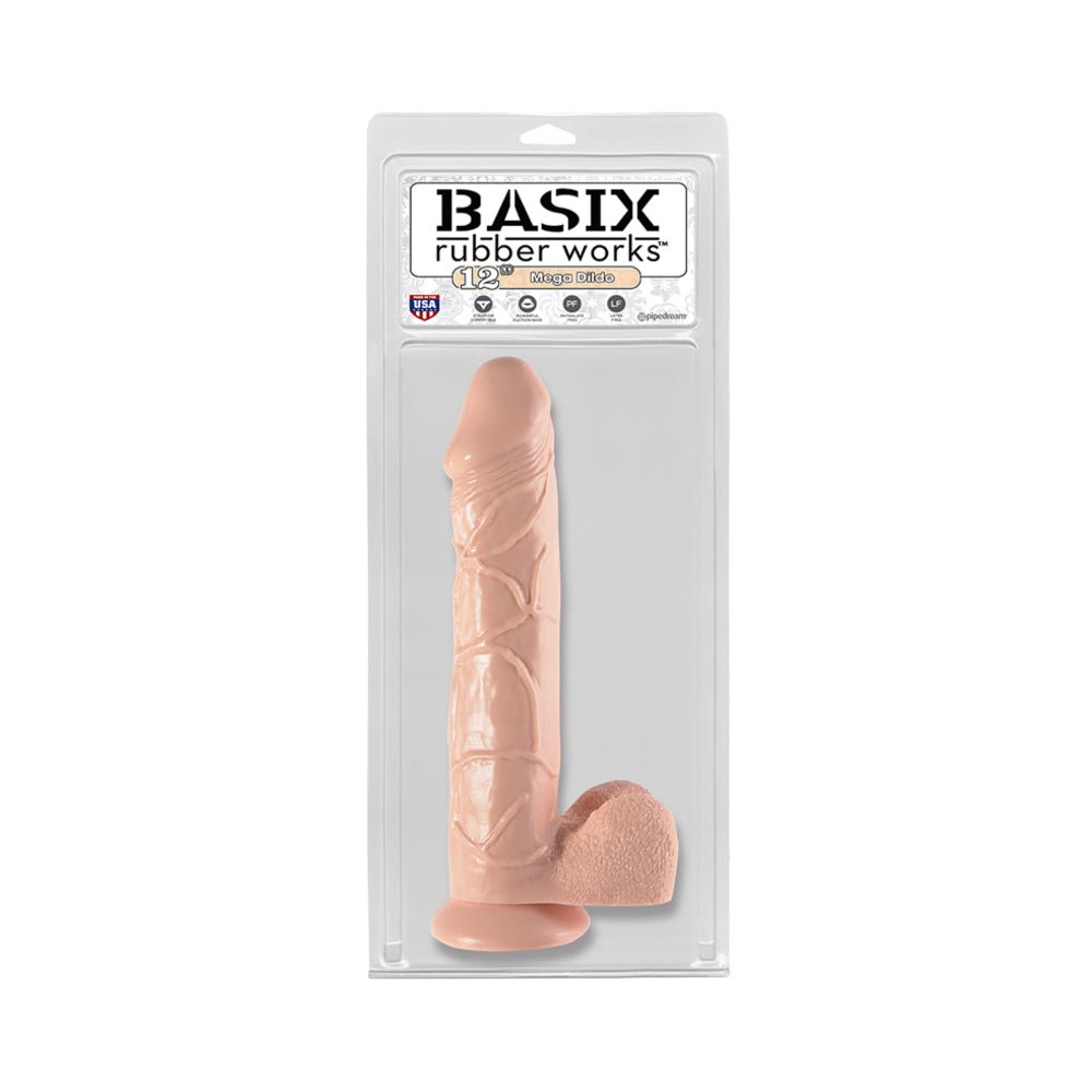 Basix Rubber Works 12 inches Mega Dildo Beige-Basix Rubber Works-Sexual Toys®