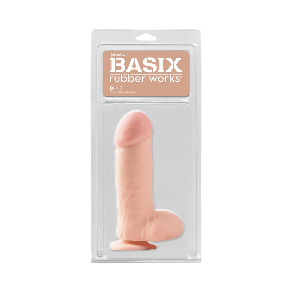 Basix Rubber Works - Big 7in Dong With Suction Cup Flesh-blank-Sexual Toys®