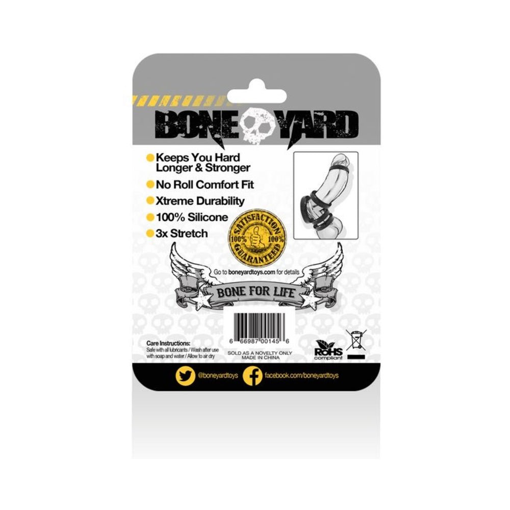 Boneyard Silicone Ring 45mm Black-Boneyard-Sexual Toys®