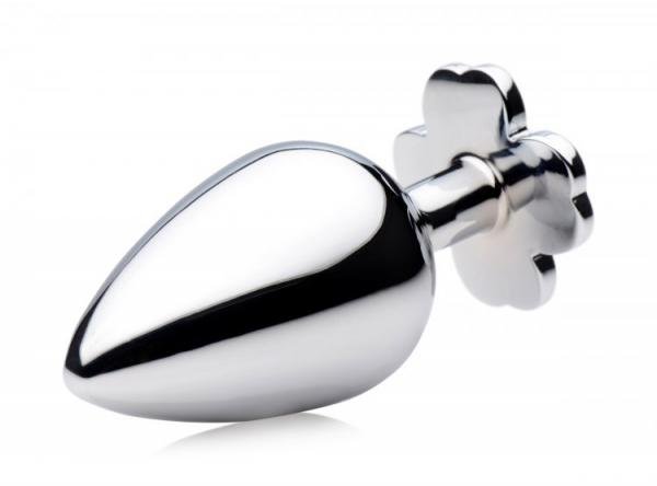 Booty Sparks Lucky Clover Gem Anal Plug Large Silver-Booty Sparks-Sexual Toys®