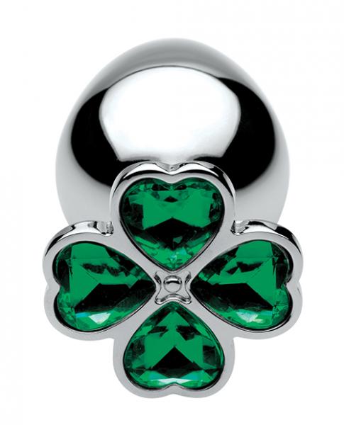 Booty Sparks Lucky Clover Gem Anal Plug Large Silver-Booty Sparks-Sexual Toys®