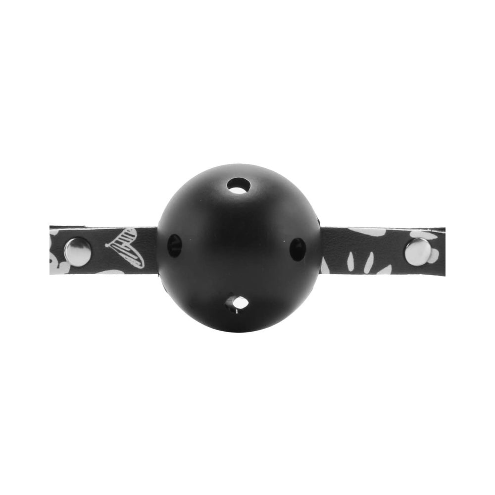 Breathable Ball Gag Love Street Art Fashion Black-Shots-Sexual Toys®