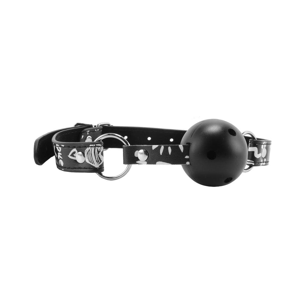 Breathable Ball Gag Love Street Art Fashion Black-Shots-Sexual Toys®